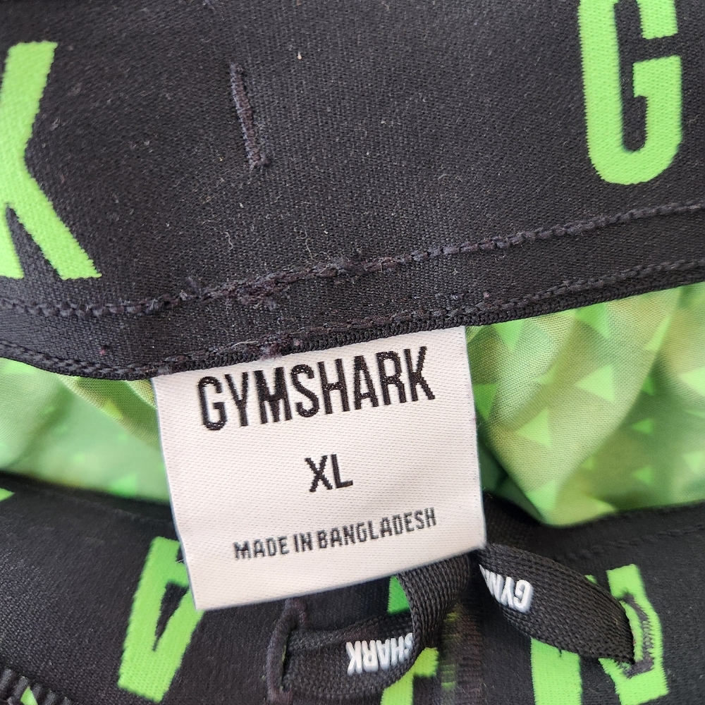 Gymshark Fluo Lime Camo Print 5" Shorts Athletic Running A2A8K Size XL - Picture 5 of 8